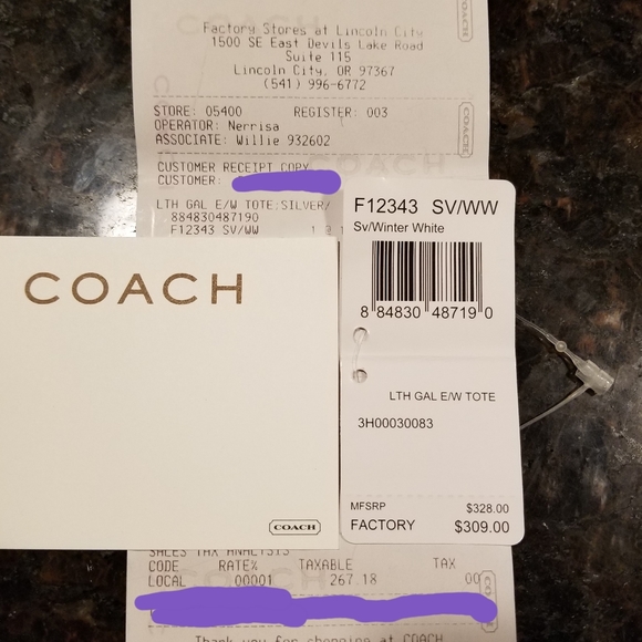 Coach Leather White Gold Tote Purse w/ Dust Bag - Picture 12 of 12